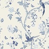 Laura Ashley Summer Palace Royal Blue Wallpaper