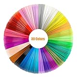 3D Stift Filament PLA, 30 Farben 492ft - 3D Pen PLA Filament 1,75mm, 3D Stift Farben Set, 3D Stift Zubehör Filament für 3D Druck Stift, ohne 3D-Stift (30 Colors Mix)