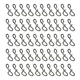 PATIKIL 0.2" x 0.1" Fly Fishing Snaps, 100 Pack Stainless Steel Quick Change No Knot Fast Snap Lure Connector for Jigs Lures Fishing Clips Freshwater Saltwater, Black