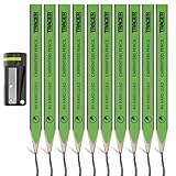 Tracer 4H Carpenters Pencils (Hard Lead) 12 Pack with Carpenters Pencil Sharpener. Carpenters Pencil x 12