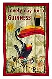Nostalgic Guinness Cotton T-Towel With Toucan On Weathervane Design