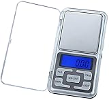 Digital Pocket Scale 0.01g to 200g – High Precision Portable Mini Weighing Scale for Gold, Jewellery, Coins, Herbs, Food, Coffee Beans – LCD Backlit Display, Compact & Accurate