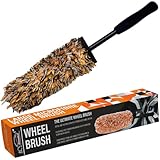 Xtremeauto Soft Head Alloy Wheel Brush - Non-Scratch Metal-Free Car Detailing Cleaner for Motorcycles, Bicycles and Rims (Orange)