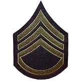 WW2 US Army Staff Sgt Stripes, reproduction American NCO’s in the US Army in WW2 Iron on