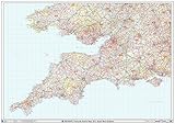 South West England - Postcode District Wall Map-Paper