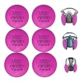 ANUNU 2097 Filters for Respirator, 3 Pairs 2097 Filter for 6200, 6800, 7502, 6000 Half Facepiece Respirator against Organic Vapor and Dust