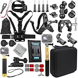 Gurmoir Accessory Kit for Gopro 13/12/11/10/9/Osmo Action 5 pro/4/3/Insta 360 X5/X4/X3 and More Action Camera, Bike Mount/Hat Clip/Helmet Mount/Backpack Mount kit for Gopro/Osmo Action/Insta 360(DT18)