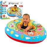 Galt Playnest, Farm - Baby Sit Me Up with Inflatable Ring, Head and Neck Support, 8 Sensory Activities,100cm Diameter and Machine Washable Cover - Easy Travel, Suitable from Birth - Ages 0 Months Plus