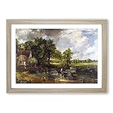 Big Box Art The Hay Wain by John Constable Framed Wall Art Picture Print Ready to Hang, Oak A2 (62 x 45 cm)