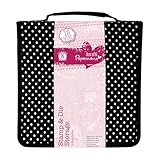 Papermania Polka Dot Stamp & Die Storage, Black and White, 10 x 10", 10 Pockets, Storage Organiser Containing Magnetic Sheets, Refill Pockets Available