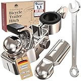 WEIDEBACH® Sturdy bicycle trailer attachment made of galvanised iron, Ø 0.93 to 1.20 in tag along bike attachment for all common seat posts, bike trailer hitch easy to install