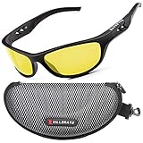ZILLERATE Polarised Sunglasses For Men - Mens Womens Polarized Sports Sun Glasses, Fishing Driving Running Cycling Sailing Skiing Golf, UV400 Protection Safety Lenses, Wrap Around Men's Shades, Yellow