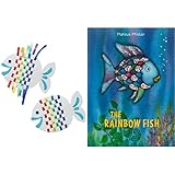 Baker Ross AR516 Rainbow Fish Kits -Arts and Crafts Kids Pack Weave Sets for Children, Assorted, 6 Pack & The Rainbow Fish