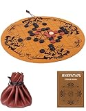Hnefatafl- Viking Chess Set,Traditional Two-Player Board Strategy Game,Leather Play Mat,Wooden Chess Pieces,Drawstring Design,Easy for Store & Travel,Great Gift for Vintage Game Lovers