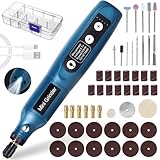 Cordless Mini Rotary Tool Set - 50Pcs Accessories 3.7V 5 Speed 3000rpm to 15000rpm Rotary Tool Kit USB Rechargeable with Light Mini Electric Grinder for DIY Work Engraving Grinding Polishing