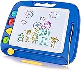 SGILE Large Magnetic Drawing Board - Erasable Scribble Board Colorful Magna Doodles Writing Pad Learning toys for Kids Children Toddlers, 41.5×32.5 cm, Blue
