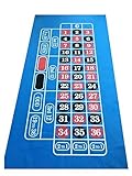 SSTN LTD MASSIVE 6 FT BRIGHT BLUE ROULETTE FELT/LAYOUT/BAIZE