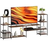 HOMCOM TV Unit for TVs up to 60 Inches, Industrial TV Stand with Storage Shelves, Entertainment Centre for Living Room, Bedroom