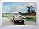 GDP Nostalgic Classic Ford Lotus Cortina Mk1 One Card Design Open Blank Birthday Card