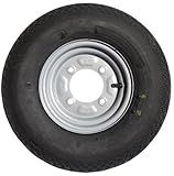 4.00/4.00 x 8 inch trailer wheel and tyre with 4 ply tyre and 115mm PCD. To fit these trailers only Daxara 107, Erde 121 122 and Maypole MP6812 Part no. LMX628