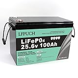 LiFePO4 Battery 24V(25.6V) 100Ah Lithium leisure battery, Lithium Iron Phosphate Battery for RV, Boat, Marine, Solar System,mobility scooter