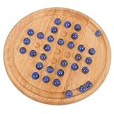 Bigjigs Toys Wooden Solitaire Marble Game | Puzzle Board Set with Traditional Ball Pieces | Classic Family Toy for Kids & Adults | Educational Gifts for 3+ Year Old Children | Wood Strategy Game