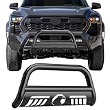 Bull Bar 3" Front Bumper Guard Grille Brush Push Bar for Trucks for Toyota Tacoma 2016-2023, Black Bumpers Accessories