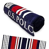 U.S. POLO ASSN. Large (40" x 70") Striped Nautical Design Lofty Beach Towel - Perfect for Beach, Pool, Boating, Gym, Camping & Outdoor Yoga and Pilates (Bon Voyage Stripe)