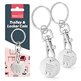 SOL 2pk Trolley and Locker Coin – UK Pound Token Keyring for Shopping Trolleys & Gym Lockers – Durable Metal Shopping Token with Key Clip – Ideal for Locker & Trolley Use