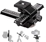 4 Way Macro Focusing Rail Slider for Close-up Shooting Compatible with Canon Sony Pentax Nikon Olympus Samsung and other Digital Camera with 1/4" Screw Hole