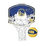 Wilson Mini NBA-Team Basketball Hoop, GOLDEN STATE WARRIORS, Plastic, Black