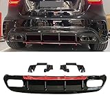Car Rear Bumper Diffuser for Mercedes-Benz A-Class W176 A200 A180 A45 AMG 2013-2016 2017 2018,Chassis Anti-Crash Protector Rear Lower Lip Diffuser Splitter Protector Accessory