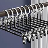 20 Pack Trouser Hanger, 30cm Pants Hangers Space Saving Skirt Hangers with Adjustable Clips,Clothes Coat Garment Jeans Hangers