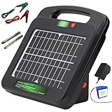 My Animal Command Solar Powered Electric Fence Charger 5 Km 0.25 Joules Output (9-11KV) Electric Fence Energizer Containment & Protection of Livestock, Horses, Cattle Sheep, Pets Easy Installation