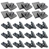 12pcs Bed Slat Centre Caps Holders, 24pcs Side Slat Bracket Cover (63mmx9mm Inside),Replacement Plastic Bed Slat Holders Kits Bundles,for single and double beds，Connector Accessories (Black)