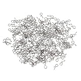 100PCS Fly Fishing Snaps, Quick Lure Change Clips Stainless Steel No Knot Fast Snaps for Flies Jigs Lures