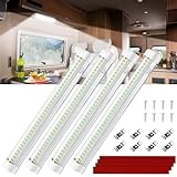 Linkstyle 12V Interior LED Light Bar, 108 LEDs Universal Strip Light with ON/Off Switch, 1800LM 6W for RV Camper Trailer Boat Truck Van, 4 Pack