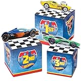 Multicolor Hot Wheels Table Centerpiece Kit - 6.1" - 8.1" (1 Set of 4) - Ideal for Kids' Parties & Events