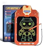 Kssvzz LCD Drawing Tablet for Kids, Erasable 10" Writing Pad with Lock Function, Doodle Board Toys for 3 4 5 6 7 8 Year Boys Girls, Educational Learning Toddler Gifts for Xmas Birthday,Orange