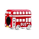 M&S London Bus Charm I Love London Red Double Decker Charm Bead Pendant, 925 Sterling Silver Dangle Charm, Compatible With Pandora & European Bracelet �