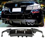 Auto Perfectionists UK Rear Valance Diffuser Quad Exhaust Compatible With BMW 5 Series M5 F10 F11 2010-2017 M Sport ABS Carbon Fibre Pattern