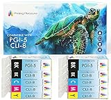 10 (2 SETS) Compatible PGI-5 CLI-8 Ink Cartridges for Pixma MP500 MP530 MP600 MP600R MP610 MP800 MP800R MP810 MP830 MP950 MP960 MP970 iP4200 iP4300 iP4500 iP5200 iP5200R iP5300 - High Capacity