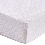 Panana 3ft Single Mattress Budget Economy Foam Mattress Orthopedic Infused Reflex Full Foam Mattress in White 10cm Thick, Come with A Free Cover