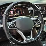 Car Mats Floor For VW For Golf 8 MK8 For GTI For GTE 2020 2021 Customize Genuine Leather Steering Wheel Cover Interior Accessories(Type 2)