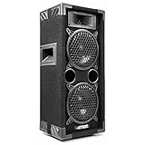 MAX26 dual 6" passive DJ PA speaker, 600W, 2-way bass reflex system with twin 6-inch woofers and tweeter horn for crisp, powerful sound. Portable Design for Mobile DJs, PA, karaoke and events.