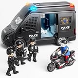 Doloowee Police Car Toy for Kids 3 4 5 6 7 8 Years Old Friction Powered Truck with Light and Sound Emergency Vehicle Toys for Boys Girls Gifts for Age 3-12 Boys Girls