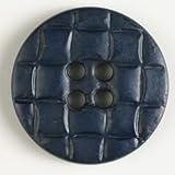 Dill Buttons 4 Piece Set: plastic button, round - Size: 20mm - Color: navy blue