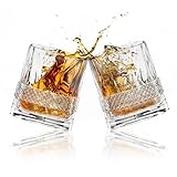 Elite Collection Crystal Tumbler Glasses 350ML - Lead-Free, Cut Transparent Design - Elegant Drinkware for Home, Restaurants & Kitchen - Perfect Drinking Gift Set in Gift Box