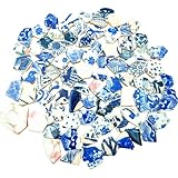 500g Porcelain Ceramic Mosaic Tiles,Broken Irregular Mosaic Tiles for DIY Craft Floor,Kitchen,Pool, Flower Pots Mosaic Making Supplies (Porcelain Mix Color)