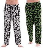Keanu Pack of 2 Lounge Pants - Official Licensed Designs - Supersoft Fleece Pyjama Trouser Bottoms Night Wear (Rick Morty Pack - 2XL)